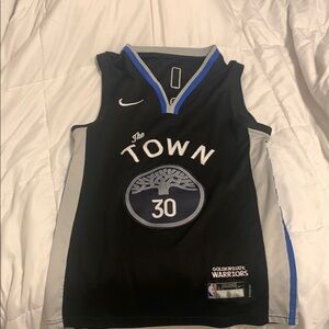 Nike blue and black Stephen curry jersey